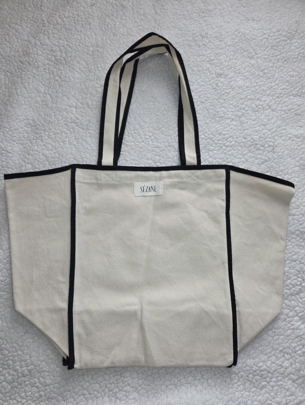 Sezane Large Canvas Tote Bag NEW
